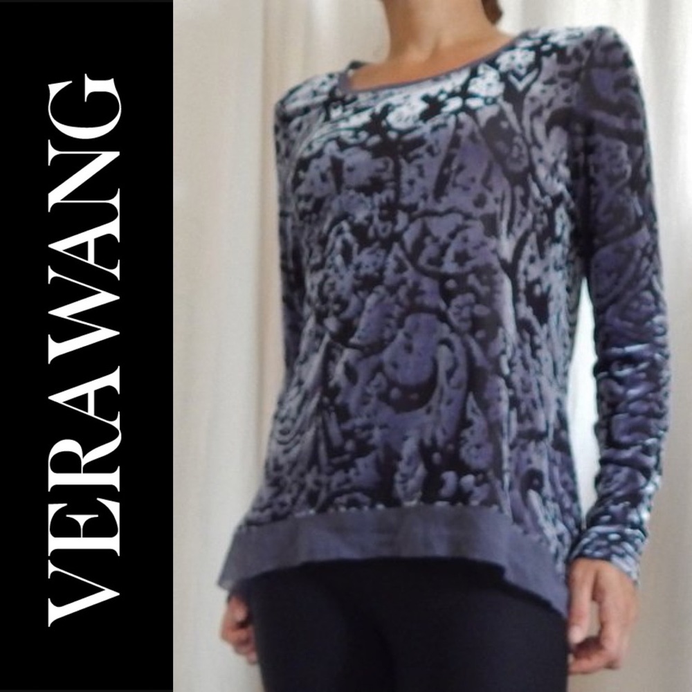 Simply Vera (VW) Sheer Velour Paisley Top